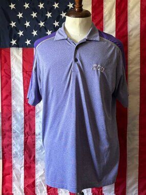 NCAA TCU Horned Frogs Men’s Large Short Sleeve Polo Shirt